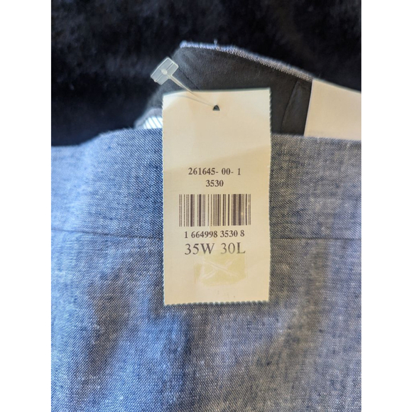 NWT Banana Republic Blue Mens Linen Dress Pant 35X30 - Picture 2 of 10